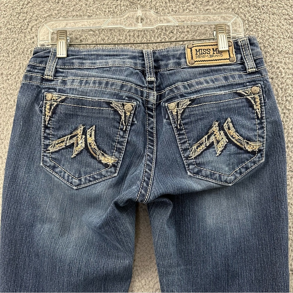 Miss Me Low Rise Skinny Jeans Gold Sequin M Pockets Western Women's 30 x 31.5